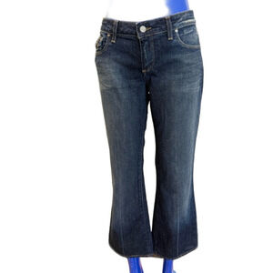 PAIGE Blue Flare Wide Leg Jeans